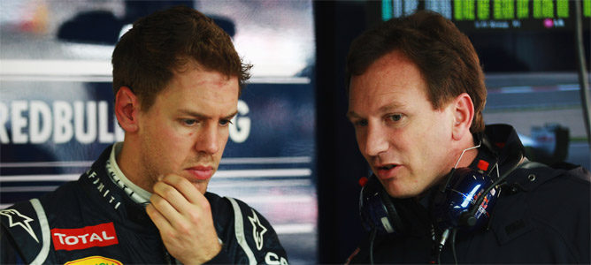Vettel habla con Horner en China
