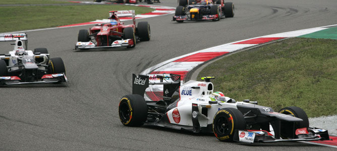 Los dos Sauber en el GP de China