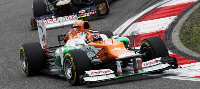 Un Force India en el GP de China