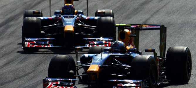 Vettel y Webber en pista