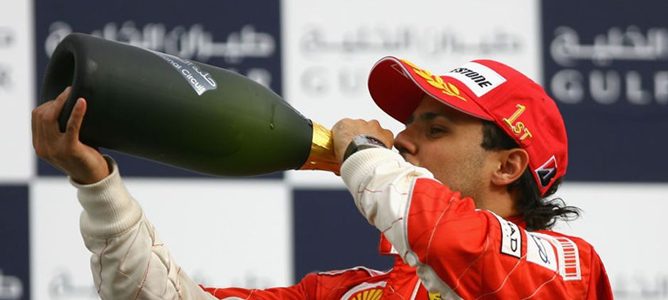 Felipe Massa celebra la victoria de 2008