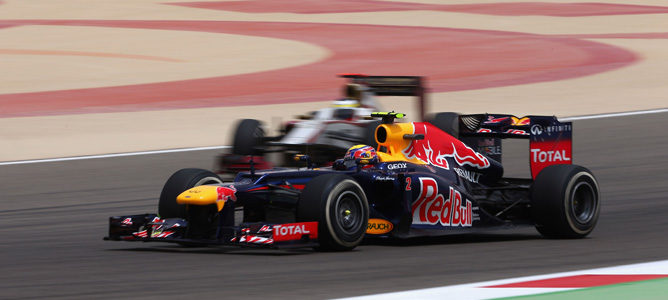 Mark Webber en los libres del GP de baréin 2012, Sakhir