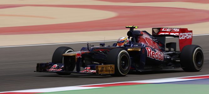 Jean-Eric Vergne rodando en el GP de Baréin