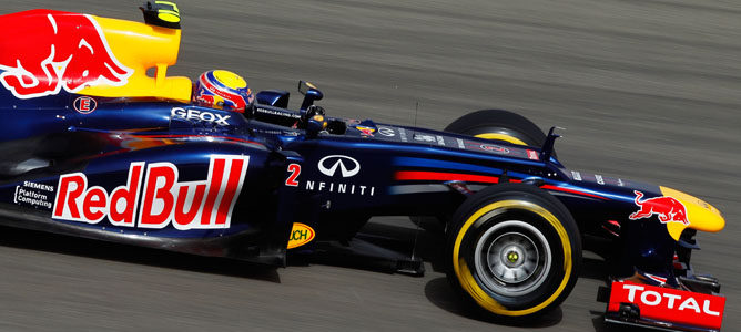 Mark Webber durante la clasificación del GP de Baréin 2012