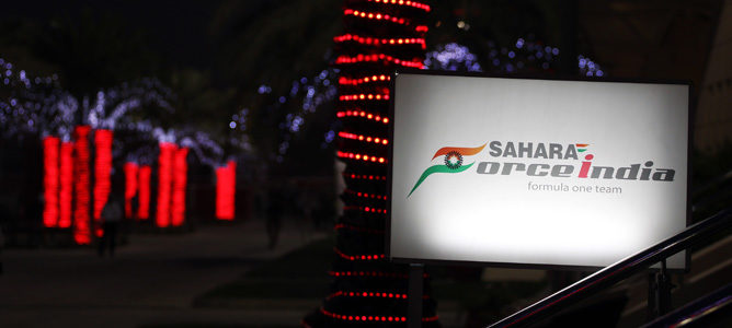 Una de las pocas imágenes de Force India que se han podido ver en la jornada del sábado