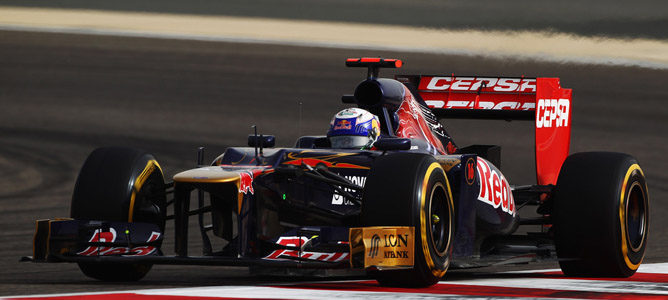 Un Toro Rosso en el circuito de Sakhir