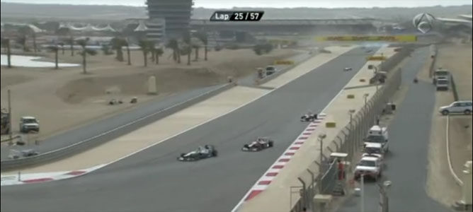 Rosberg y Alonso en el Gp de Baréin