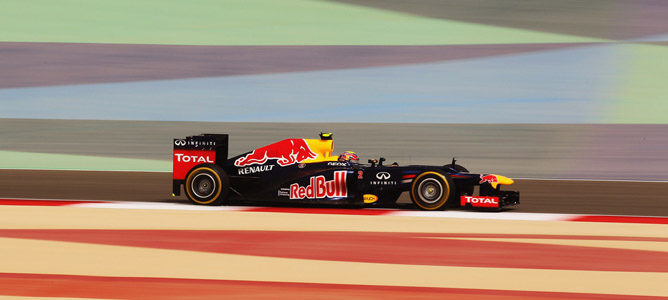 Mark Webber en el circuito de Sakhir