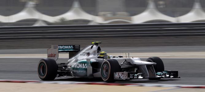 Nico Rosberg en el circuito de Sakhir