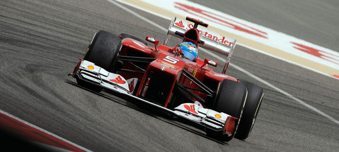 Fernando Alonso en el circuito de Sakhir