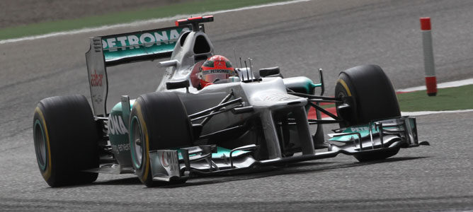 Michael Schumacher en el circuito de Sakhir