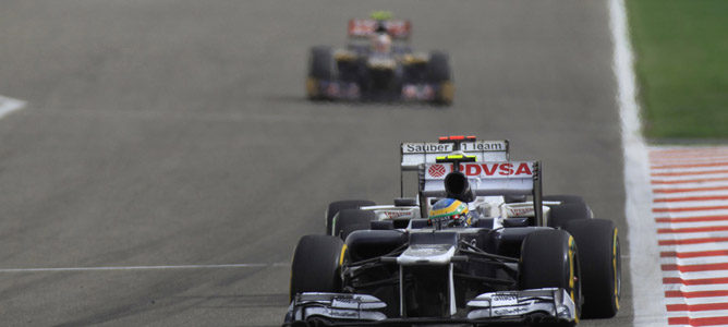 Bruno Senna en el circuito de Sakhir