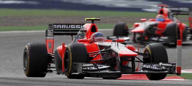 Charles Pic en el circuito de Sakhir