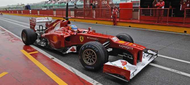 Fernando Alonso con Ferrari en los test de Mugello 2012