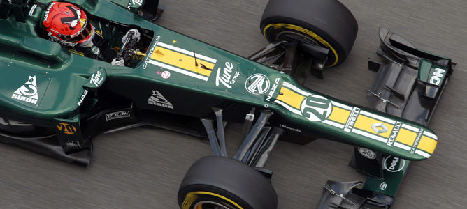 Heikki Kovalainen con Caterham en los test de Mugello