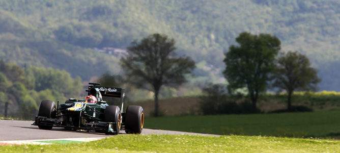 Heikki Kovalainen durante los test de Mugello