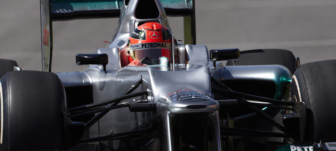 Michael Schumacher con Mercedes en los Test de Mugello