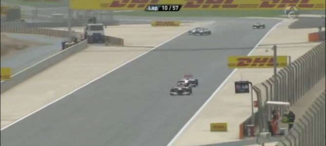 Rosberg y Hamilton en el GP de Baréin