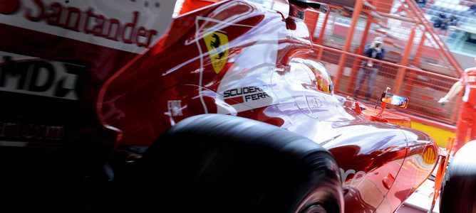 Fernando Alonso con Ferrari en los test de Mugello