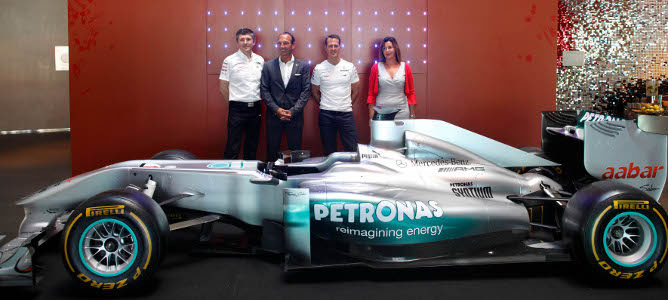 Michael Schumacher en el anuncio de patrocinio de Starwood Preferred Guest