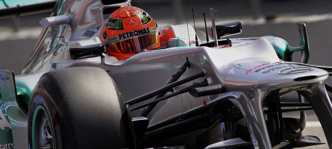 Michael Schumacher en el GP de España 2012 con Mercedes AMG