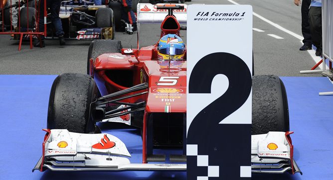 El F2012 en el Gran Premio de España 2012