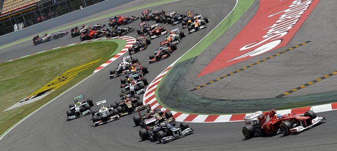Salida del Gran Premio de España 2012