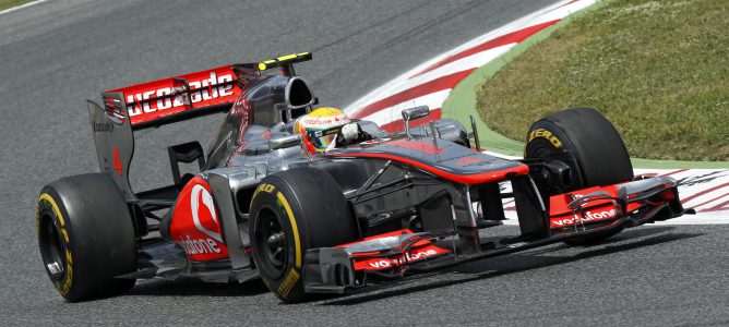Lewis Hamilton en el GP de España