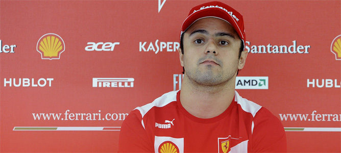 Felipe Massa en rueda de prensa