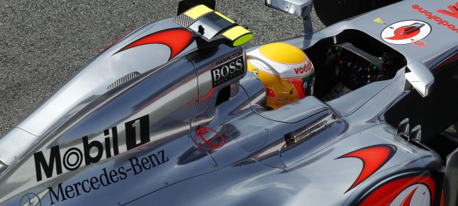 Lewis Hamilton en la clasificación del GP de España