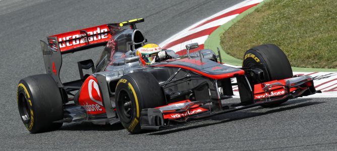 Lewis Hamilton en el GP de España