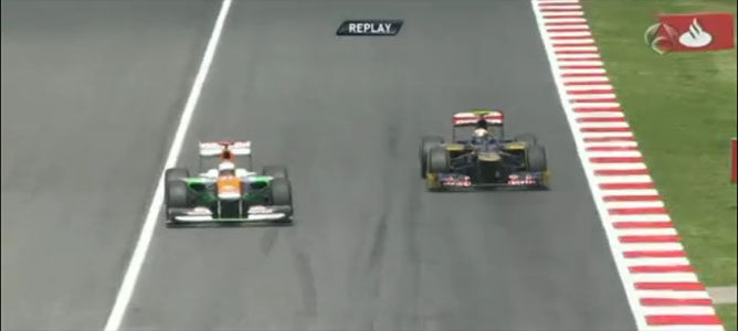 Vergne y Di Resta en el GP de España