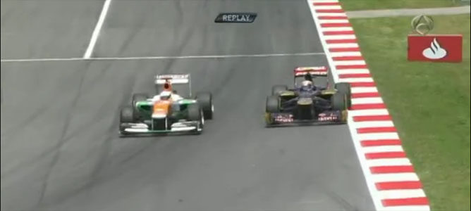 Vergne y Di Resta en el GP de España