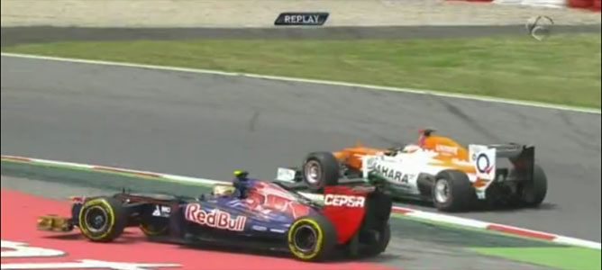 Vergne y Di Resta en el GP de España