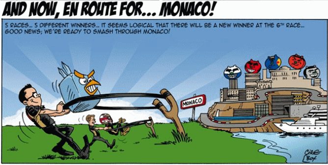 Viñeta del equipo Lotus para el GP de Mónaco 2012