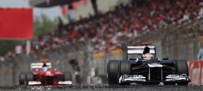 Pastor Maldonado en el GP de España 2012