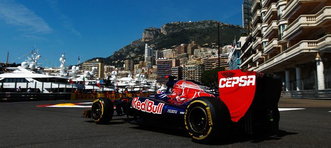 Daniel Ricciardo en los libres de Mónaco 2012