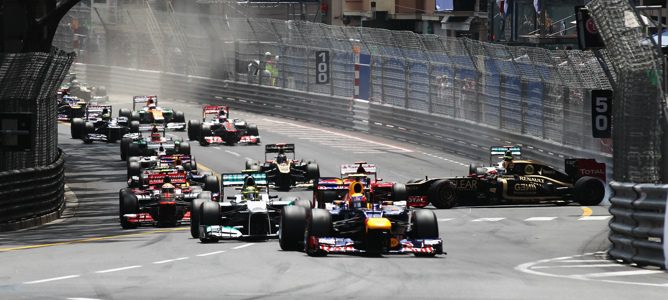 Salida del GP de Mónaco 2012