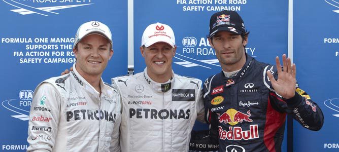 Los tres primeros clasificados en Q3 del GP de Mónaco