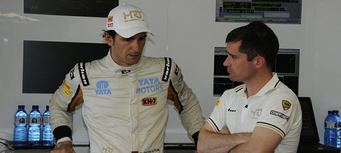 Pedro de la Rosa junto a Toni Cuquerella en Mónaco 2012