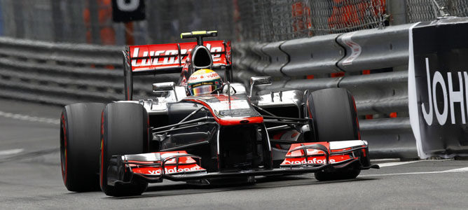 Lewis Hamilton durante la disputa del GP de Mónaco