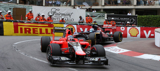 Charles Pic durante la disputa del GP de Mónaco