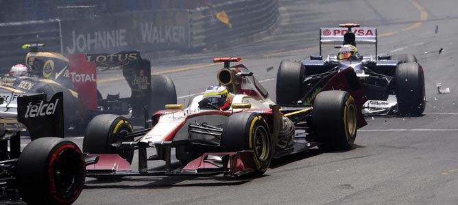 Pedro de la Rosa durante la disputa del GP de Mónaco