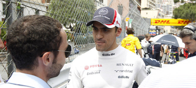 Pastor Maldonado en la parrilla del GP de Mónaco