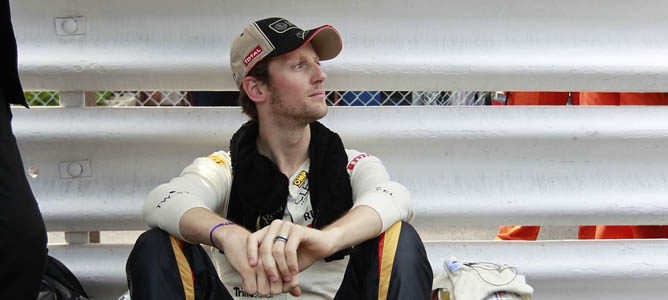 Romain Grosjean en la parrilla del GP de Mónaco