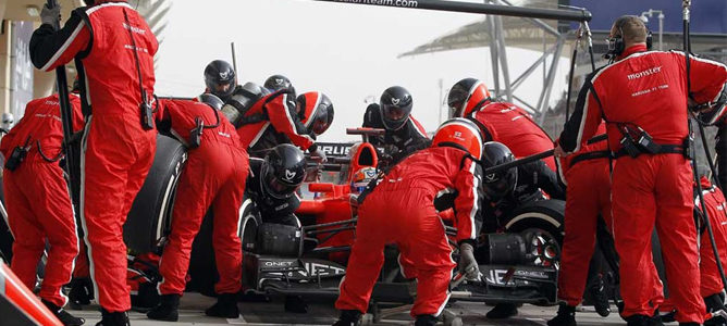 Pit stop de Marussia