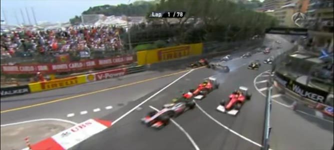 Primera curva del GP de Mónaco