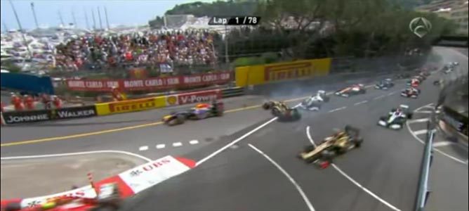 Primera curva del GP de Mónaco