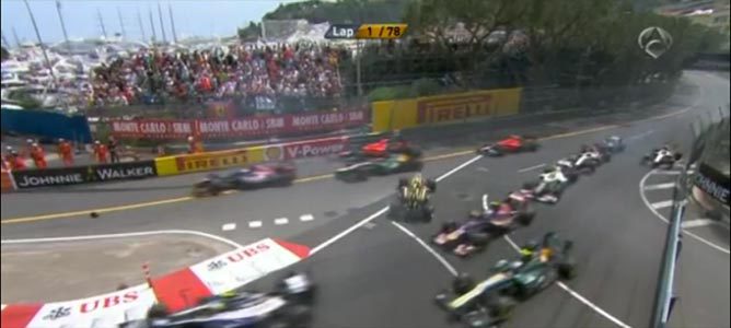 Primera curva del GP de Mónaco