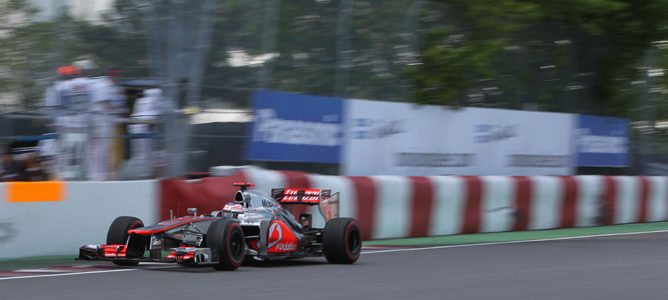 Jenson Button en la clasificación de Canadá